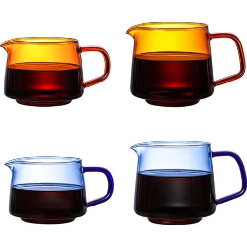 ML550ML Glass Coffee Sharing Pot Coffee Server Pour Out Home Brewing Cup Hand Made Coffee Maker Ice Drip Kettle Amicably