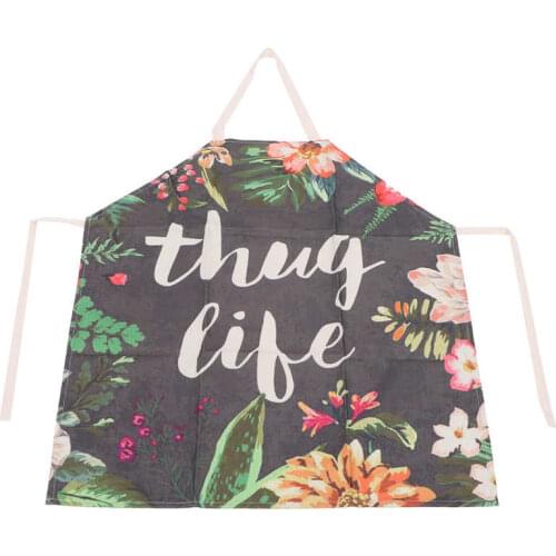 Nose Hair Trimmer Electric Shavers Nail Salon Apron Soft Linen Flower Pattern Antifouling Working Apron for Men Women Hair