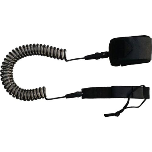 10ft 7mm Surfing Ankle Strap Surfboard Leg Rope Premium PU Coiled Leash Paddle Board Rope Surfing Accessory