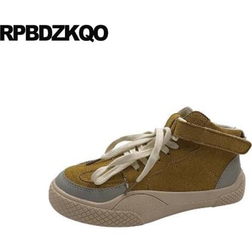 Flats women yellow ladies shallow suede casual sneakers cheap shoes china trainers 2019 lace up round toe designer chinese fur