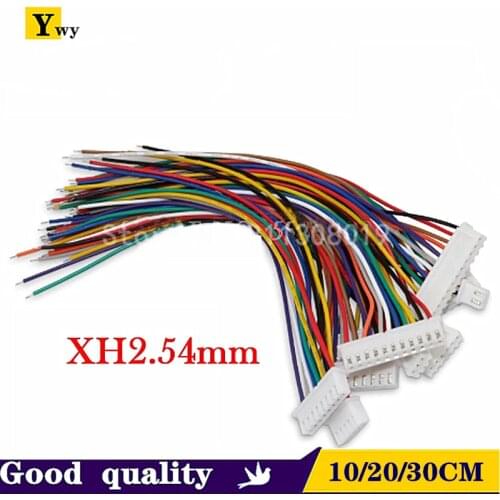 10PCS/LOT 10CM/20CM/30CM XH2.54MM Female Plug Connector With Wire 2/3/4/5/6/7/8/10/12Pin