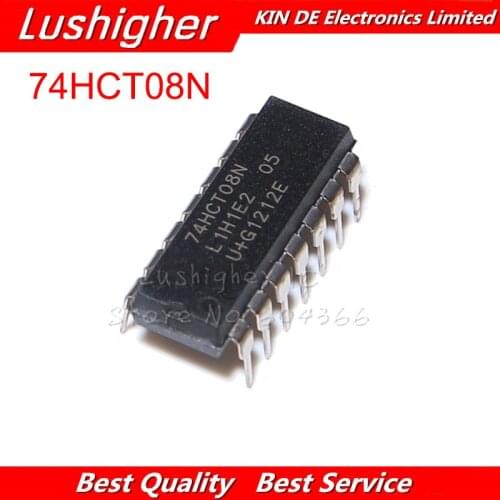 10PCS SN74HCT08N SN74HCT08 DIP14 74HCT08 DIP IC New Original