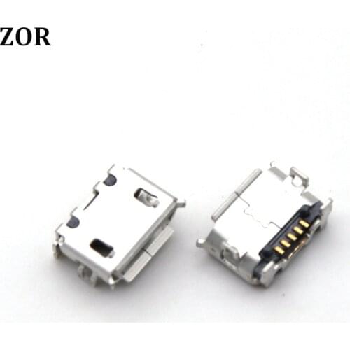 100pcs/lot micro mini usb jack socket connector charging port dock plug 5 pin replacement repair parts female 5-pin pcb power