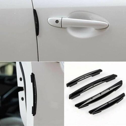 4pcs Car Sticker Door Edge Guards Trim Molding Protection Strip Scratch Protector Car Crash Barriers Door Guard Collision