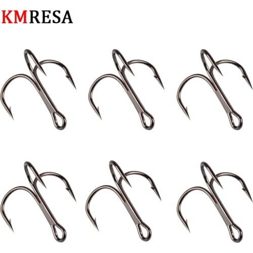 5pcs / lot VMC 3 x strong high carbon steel triple fishing hook type in size 2 # 4 # 6 # 8 # 10 # 12 # 14