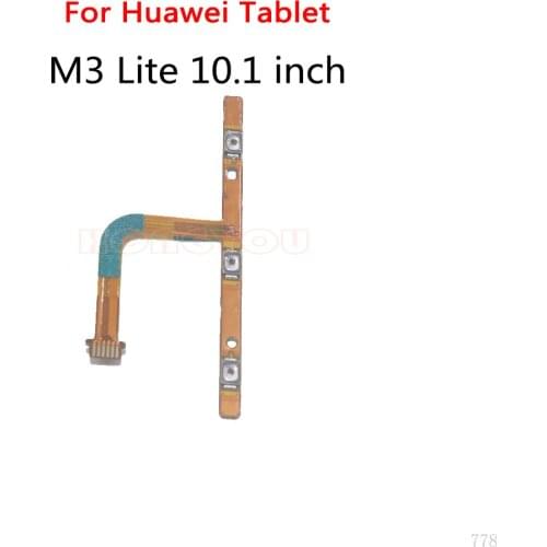 50PCS/Lot For Huawei Tablet M3 Lite 10.1 inch BAH-AL00/W09 Power Button Switch & Volume Button On / Off Flex Cable