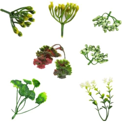 50pcs Artificial Plants Plastic Grass Wedding Hand Holding Material Home Decoration Accessories Christmas Decorative Flowers