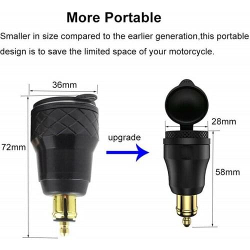 USB & Type C Car Charger Fast Charging Dual Port Adapter Motorcycle Power Outlet Adapter For BMW DIN Cigarette Lighter Socket