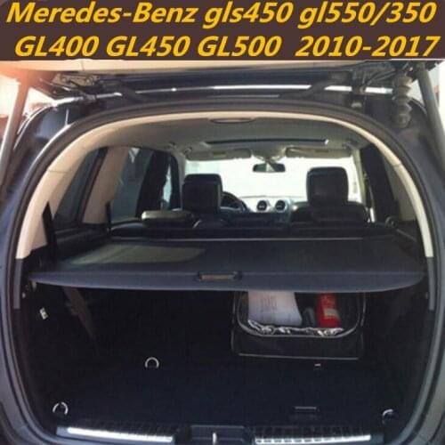 Car Rear Trunk Security Shield Cargo Cover For Meredes-Benz gls450 gl550/350 GL400 GL450 GL500 2010-2017