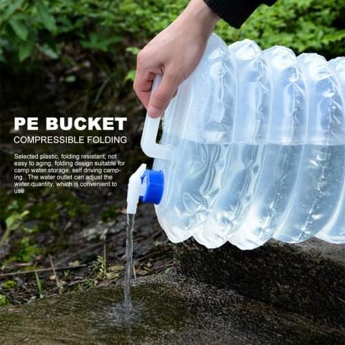 Water Barrel Bags Outdoor Camping Plastic Collapsible Water Storage Container Travelling Easy Carrying Portable Parts