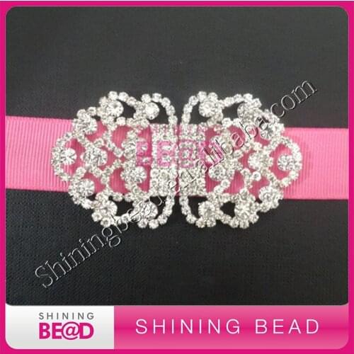 Free Shipping,Sliver clear rhinestone clasp buckle for wedding invitation card,wedding rhinestone brooch