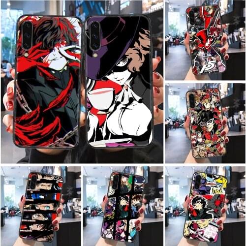 Persona P5 Anime Phone case For Samsung Galaxy A 3 5 7 8 10 20 21 30 40 50 51 70 71 E S 2016 2018 4G black pretty cell cover