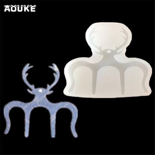 Antlers Shape Piano Spectrum Folder Epoxy Silicone Mold DIY Mobile Phone Pendant Decorating Tools Candy Cake Chocolate Mould