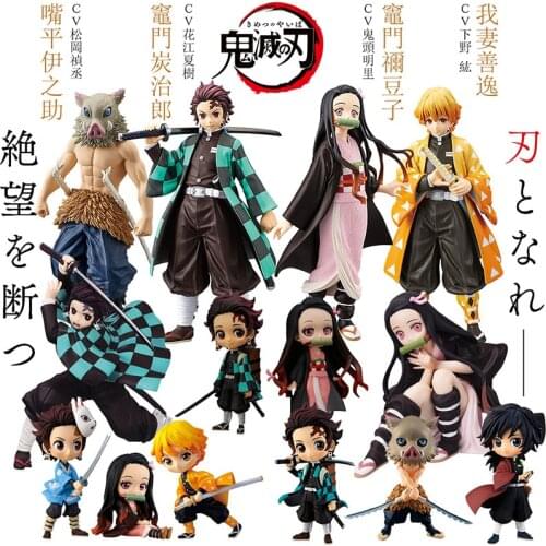 Japan Anime Demon Slayer Kimetsu no Yaiba figure Kamado Tanjirou Nezuko Hashibira Inosuke PVC Action Figure Model Toy Gift