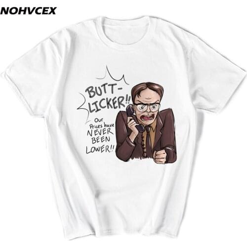 Summer The Office Dwight Schrute TV Show Mens Adult T-Shirt Casual Short Sleeve O-neck T Shirt Hip Hop Tees Tops
