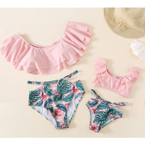 Одинаковые купальники для мамы и дочки Hello Memory China At AliExpress