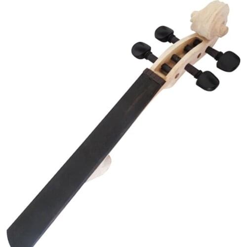 Maple wood white Cello neck 4/4 with 4pcs ebony pegs and fingeboard