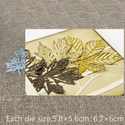 XLDesign Craft Metal Cutting Die Stencil 2pcs leaves decoration Scrapbook Paper Card Craft Album DIY Embossing Die Cuts