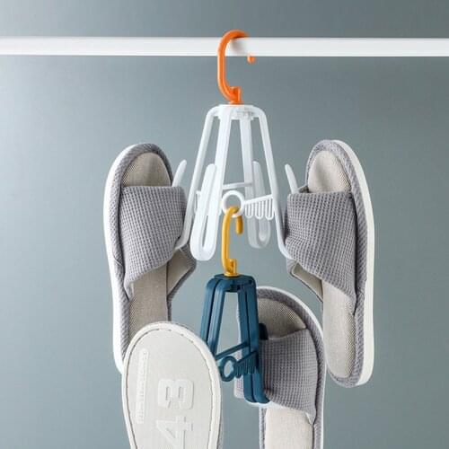 Multifunctional Drying Shoe Rack Holder Double Sun Rotating Multi-purpose Foldable Plastic Non-slip Clothes Hanging Storage Rack