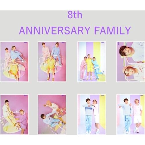 K-POP Bangtan Boys 8th Anniversary Family Portrait Poster Wall Stickers JUNG KOOK V JIMIN JIN SUGA RM J-HOPE Fans Collection