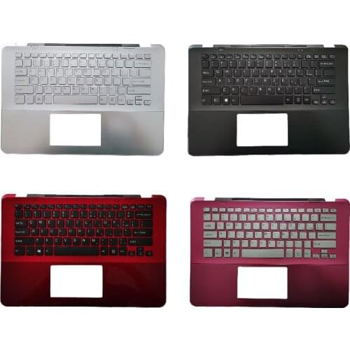 US laptop keyboard for SONY Vaio SVF14A SVF14A15CXB SVF14A16CXB SVF14A17CXB SVF14A1A1J SVF14A18SCP SVF14A1C5E Palmrest upper
