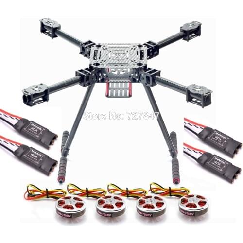 Upgrade F550 ZD550 550mm Carbon fiber Quadcopter w/ Carbon Fiber Landing Skid 5010 750KV Motor 40A OPTPO ESC for S550