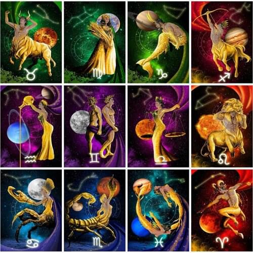 Full Square/Round Diamond Painting Portrait 5D DIY Diamond Embroidery Constellation Mosaic Home Decor Cross Stitch Kits Gift