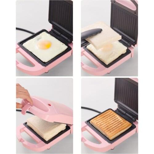 Portable Electric Dual Waffles Sandwich Maker Non Stick Multifunctional Toast Bread Breakfast Machine