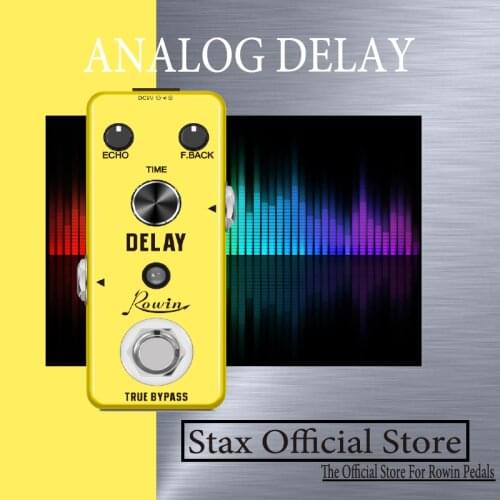 Rowin LEF-314 Guitar Analog Delay Effect Pedal Ture Bypass Full Metal Shell