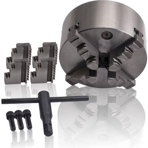 5' K12-125 Lathe Chuck 4 Jaw Chuck Self-Centering for Drilling Milling Machine