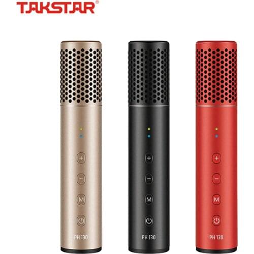 TAKSTAR PH130 Wired Smart Phone Microphone Portable Hand-held karaoke Live Broadcast Micro Speaker for Tablet PC /Android/IOS