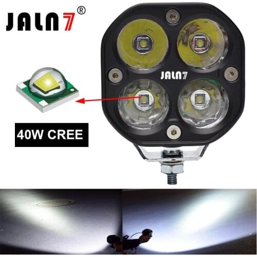 JALN7 LED Driving Car 40W Motorcycle Head Lamp Spot Work Light Truck 12v 24v White Fog Bulb Yellow Off Road Lada Niva Foco 4x4
