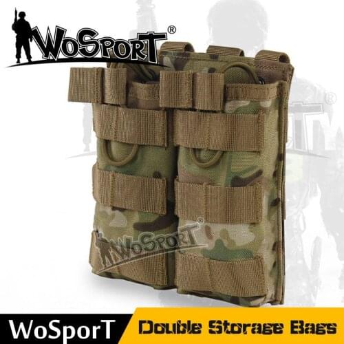 Tactical Airsoft Military 1000D Nylon Molle Double Magazine Pouch Mag Pouch Utility Vest Storage Bags for Hunting