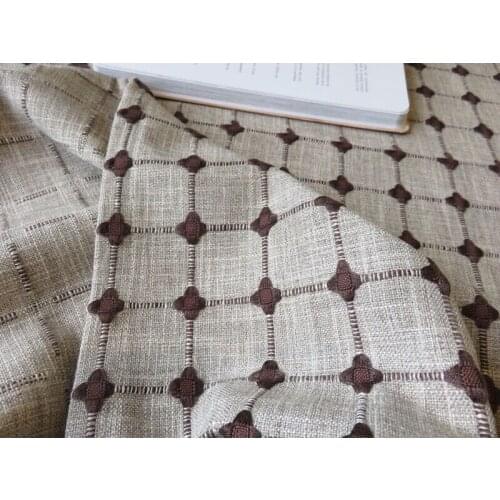 Environmentally Friendly Pure Color Linen Lattice Curtains Modern for Living Room Bedroom Study Curtain Pillow Tablecloth Custom