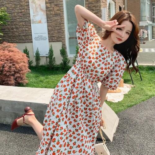 Women Long Floral Pocket Dress Summer 2021 Runway Elegant Vintage Boho Retro Fairy Casual Sea Beach Vacation Party Vestidos New