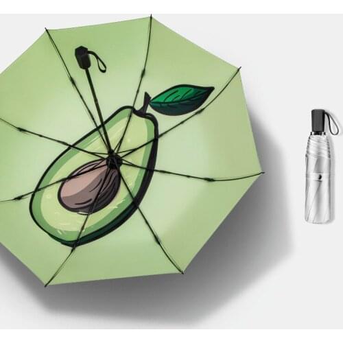Umbrella Explosion Models Three-folding Rain and Sun Shade Dual-use Vinyl Spot Men and Women