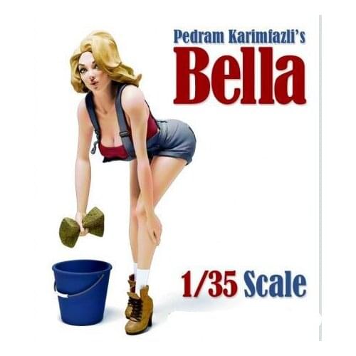 1/35 scale sexy Girl Car wash Resin Model Kit figure Free Shipping