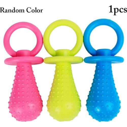 1PC Dog Chew Toy Bite-Resistant Nipple Shape Pet Toy Dog Teething Toy TPR Pet Teeth Cleaning Toy Dog Accessories Random Color