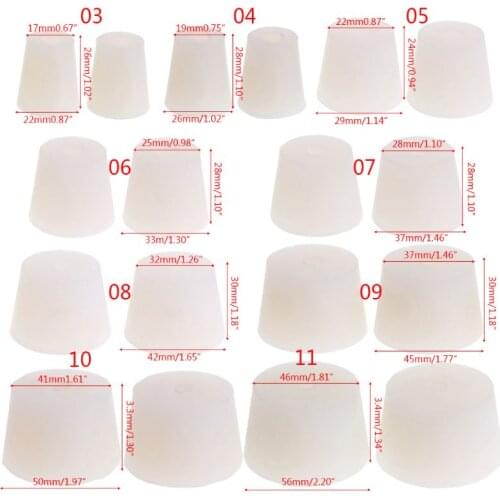 2 Pcs Silicone Rubber Plug Stopper With Hole Airlock Bubbler Valve Wine Brew