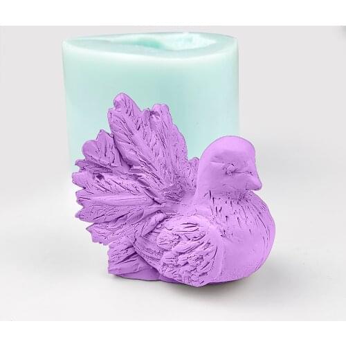 DW0225 PRZY 3D Animal Bird Pigeon Moulds Silicone Wedding Birthday Candle Mold Dove Soap Molds Clay Resin Moulds