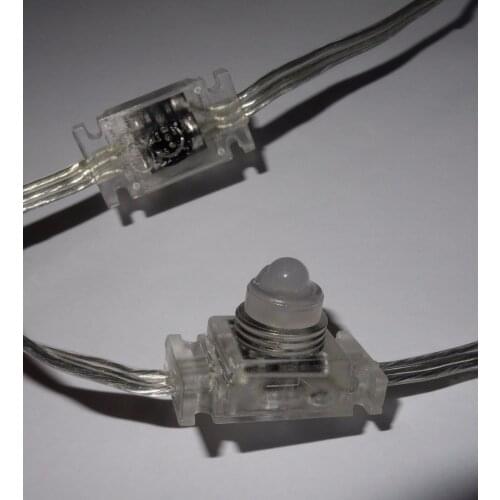 50nodes DC12V WS2811 LED pixel string;IP68;with epoxy resin filled;transparent PC material and clean wire