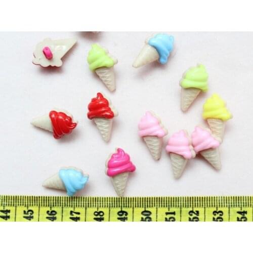 500 pcs Rainbow Ice Cream Colorful Children Plastic Sewing Sew On Buttons Shank Set 20mm