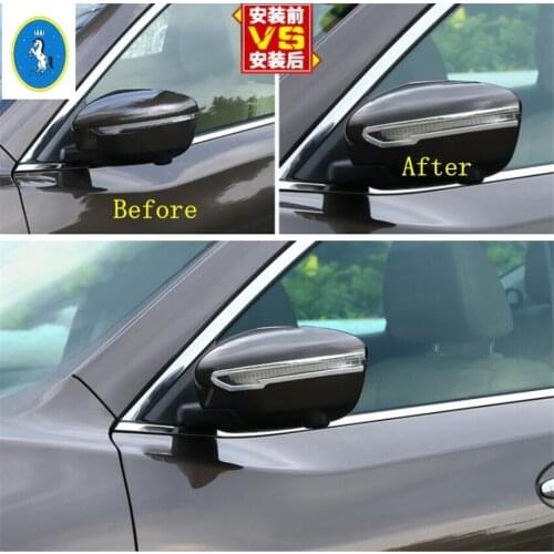 Yimaautotrims Auto Accessory Side Door Rearview Mirror Protector Cover Trim Fit For Nissan X-Trail X Trail T32 Rogue 2014 - 2020