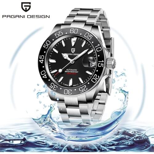 New PAGANI Design Business Mens Automatic Clock Sapphire Stainless Steel Waterproof Watch NH35a Mens Mechanical Wrist Watchs