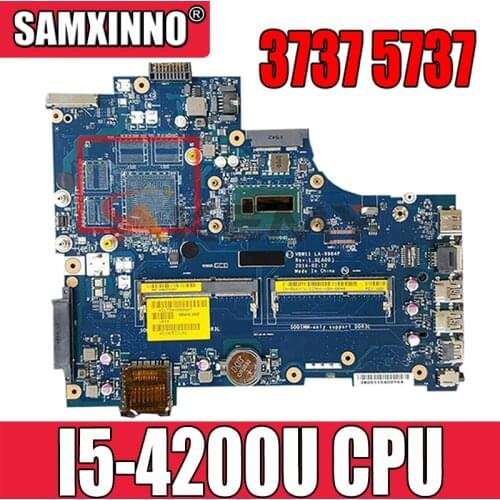 CN-0W6XCW 0W6XCW FOR DELL Inspiron 3737 5737 laptop motherboard VBW11 LA-9984P REV:1.0(A00) I5-4200U CPU 100% working