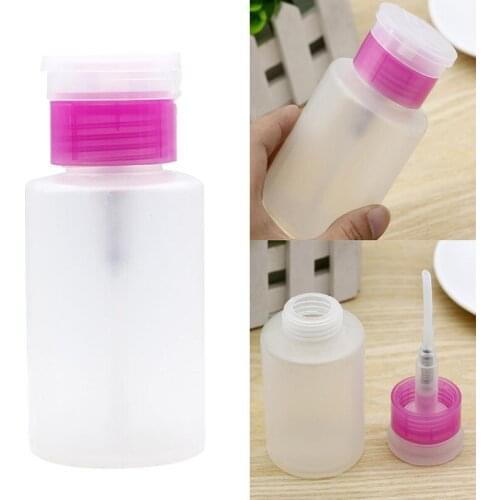 60ML Pump Dispenser Wash Remover Alcohol Liquid Cleaner Empty Plastic Unloading Water Press Bottle Nail DIY Manicure Tools
