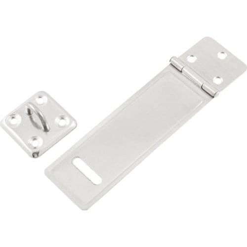 Garage Door Stainless Steel Padlock Clasp Hasp and Staple 4"