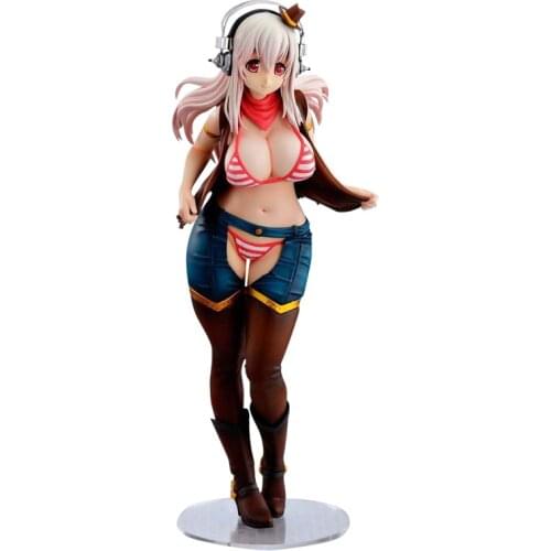 Anime Nitro Super Sonic Super Sonico Cowgirl PVC Action Figure Anime Sexy Girl Figure Collectible State Doll Gift