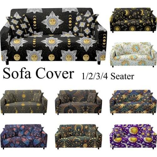 Bohemian Style Elastic Sofa Cover For Living Room Sofa Cover Stretch Sectional Couch Cover Corner Sofa Slipcover 1/2/3/4 Seat