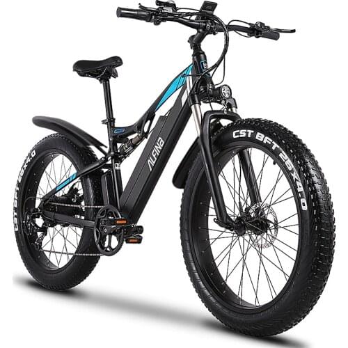 EU Stock)ALFINA FX-03plus 1000W mountain Electric bicycle 48V 17AH SnowBike MTB 50KM/h 26 Inch Fat Tires Waterproof Ebike